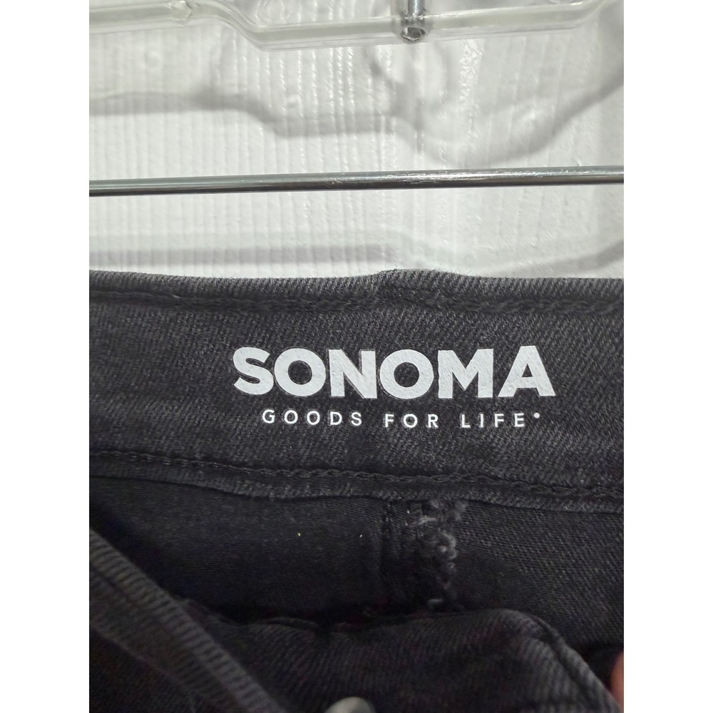 Sonoma Ultra High Rise Mom Jeans Black Summit Tapered Denim 4R - Picture 5 of 6